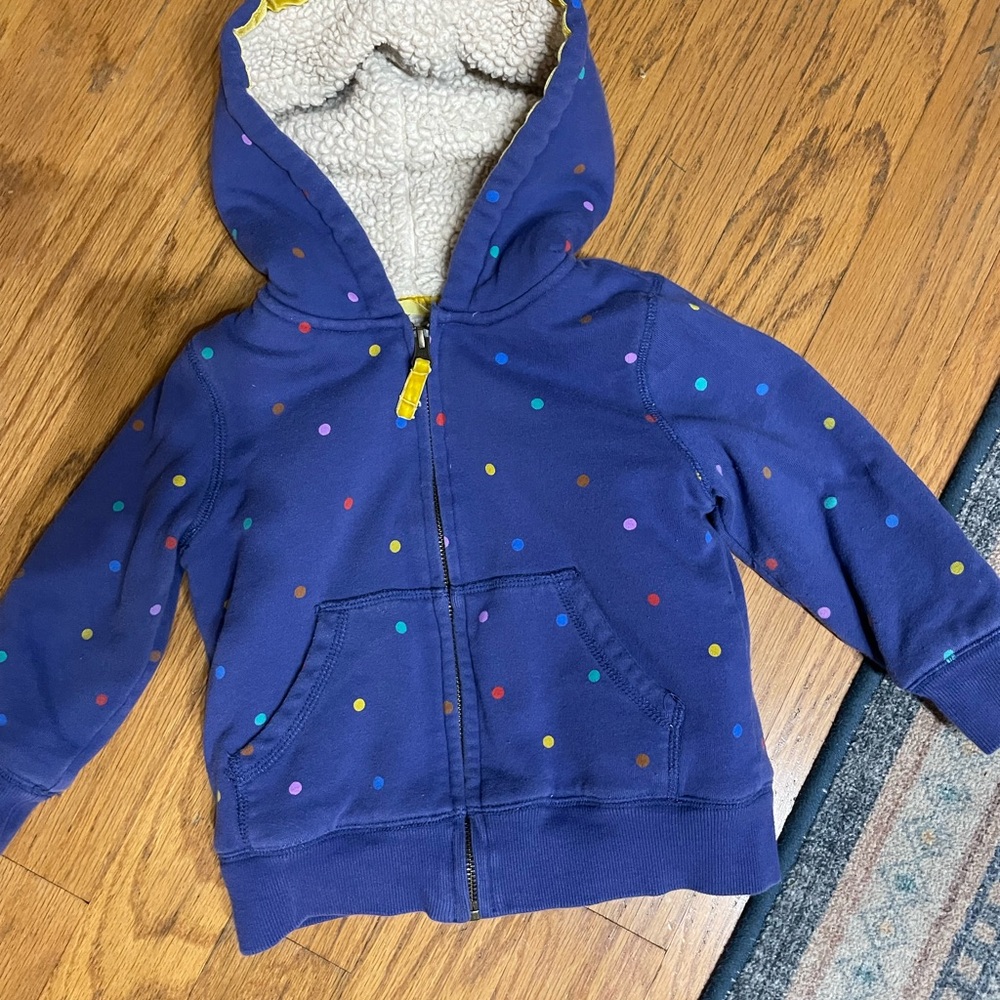 Boden Kids Hoodie with Colorful Polka Dots